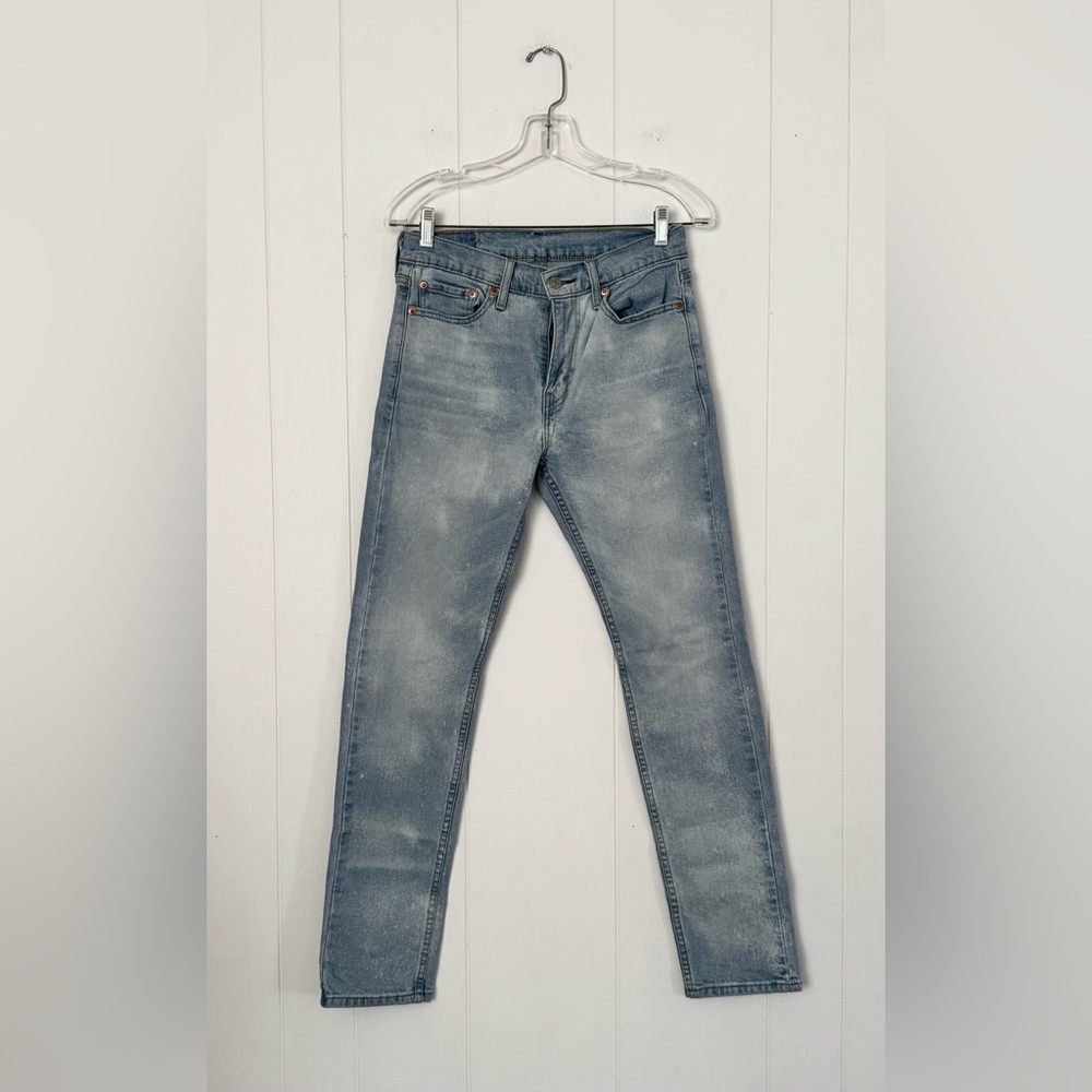 Levi's Men’s 510 Skinny Fit Jeans Renzor Size 29x32 Light Blue Wash Clouded Look
